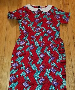 African Print Wekesa Midi Dress Fits size 16-18